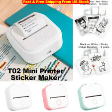Phomemo T02 Mini Printer Sticker Maker Pocket Thermal Printer Machine Paper Lot picture