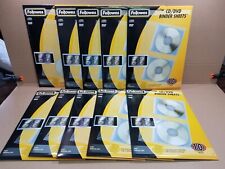 Lot Of 10 Packs Of 10 Fellowes CD/DVD 3-Ring Binder Sheets 100 Total Sheets picture