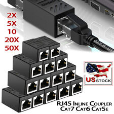 2-50X RJ45 Female To Female CAT5e Network LAN Ethernet Connector Coupler Adapter picture