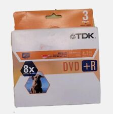 BLANK DVD Recordable  4X  120 Minute Video  4.7 GB 3 Pack Sealed Blank DVD-R TDK picture
