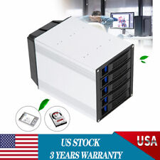 5 Bay Hard Disk Enclosure Hot Swap Cage for 2.5/3.5 In SATA/SAS D Drive Bay 6Gbp picture