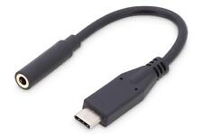 Digitus USB Type-C Audio Adapter Cable, Type-C - 3.5mm M/F, 0.2m, Audio Input/Ou picture