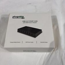 Plugable USB 2.0 7-Port High Speed Charging Hub with 60W Power Adapter- Open Box picture