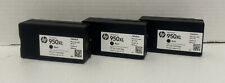 3x New Genuine HP 950XL Black Ink Cartridge Open Box Expired 2016 2017 OEM picture
