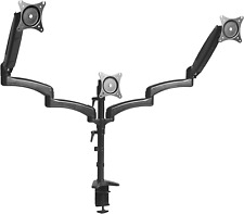 VIVO Triple Monitor Height Adjustable Desk Mount, 2 Pneumatic Arms, 1 Fixed, lbs picture