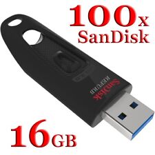 Lot 100x SanDisk Cruzer ULTRA 16GB USB 3.0 flash thumb drive SDCZ48-016G 16 GB picture