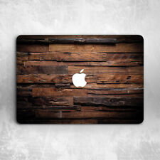 Old Dark Brown Wood Hard Cover Case For Macbook Pro Retina 16 13 14 15 Air 11 13 picture