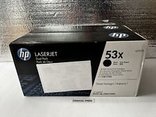 HP 53X Black Toner Cartridge HIGH VOLUME Q7553X DUAL PACK OEM NEW Genuine Sealed picture