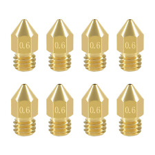 Aokin 8 Pcs 0.6mm MK8 Extruder Nozzles 3D Printer for Creality  picture
