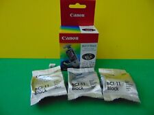3 Pack Genuine Canon BCI 11 BLACK Ink Cartridges Made in Japan New & Sealed picture