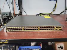Cisco 3750 Series WS-C3750-48PS-S 48-Port PoE Managed Network Switch #73 picture