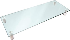 Multimedia Riser Desktop Monitor Stand - Clear Glass, Large 30.8 X 11 Inches picture