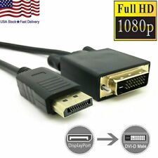 LOT 6,10,15 Ft Gold Plated DisplayPort to DVI-D Male Dual Link Cable Adapter 108 picture