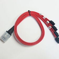 2pcs Mini SAS 4i SFF-8087 36-Pin Male to 4 SATA 7-Pin Splitter Adapter Cable NEW picture