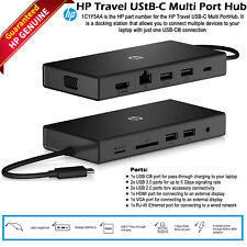 Genuine HP Travel USB C Multi Port Hub Us Black 1C1Y5AA#ABA_BB 1C1Y5AA picture