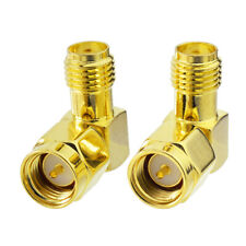 2X SMA Right Angle Adapter For 3G 4G Wifi Antenna UMTS Mobile Broadband CB Radio picture
