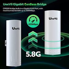 UeeVii 2-Pack Gigabit Waterproof Wireless Bridge Point to Point WiFi Outdoor 3KM picture