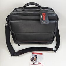 Vintage Targus Laptop Bag Case Large Leather Black Padded Shoulder Strap CUN 1  picture