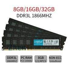Crucial 32GB 16GB 8GB DDR3L 1866MHz PC3L-14900U DIMM Desktop Memory RAM LOT BT picture