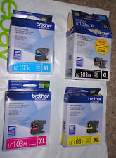 5 PACK GENUINE OEM BROTHER LC103CL & LC103BK XL COLOR&BLACK Ink CARTRIDGES~2025 picture