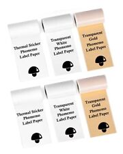Phomemo Adhesive Thermal Sticker Paper, White/Gold Glitter/Silver Glitter The... picture