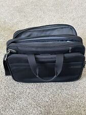 BRIGGS & RILEY Laptop Expandable Computer Briefcase Black w/strap 3 Lg Sections picture