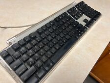 Vintage Apple M7803 Pro USB Wired Keyboard Clear Black 2000 TESTED WORKS PERFECT picture