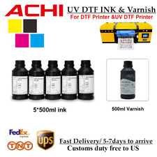 5X500ml UV DTF INKS 500ml Varnish For A3 DTF/A3 UV DTF Pinter CMYKW+V Coating picture