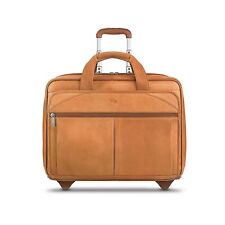 Solo Walker Leather Rolling Laptop Bag, Tan picture