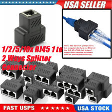 1-10x RJ45 Ethernet LAN Network Splitter Double Adapter Cable Connector CAT5/6/7 picture