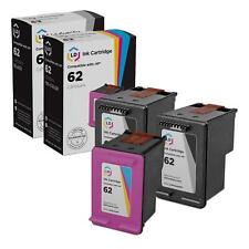 LD Reman Replacements HP 62 3pk Cartridges C2P04AN Black C2P06AN Color picture