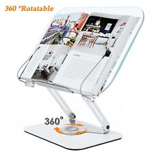 360°Rotating Foldable Acrylic Book Stand Holder For Reading Laptop Cookbook picture