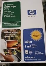 3 Packs Of Premium HP Photo Paper 4x6 60 Sheets Glossy Inkjet Q1989A NEW SEALED picture