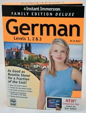 NEW Instant Immersion Family Edition Deluxe German Levels 1 2 3 PC/Mac/Tablet picture