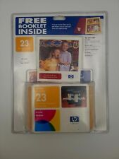 HP 23 Genuine Inkjet 2 Cartridge Tri Color Ink Twin Pack Sealed Expired Mar 2005 picture