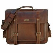 Vintage Leather Laptop Bag for Men Full Grain Large Leather Messenger bag 18 in picture