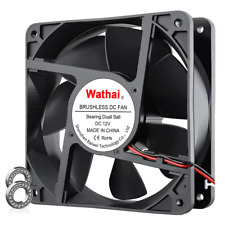 Wathai 120Mm X120 X 38Mm 12V 2Pin Dual Ball 12Cm Industrial Cooling Fan High Ai picture