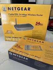NETGEAR CABLE/DSL 54 Mbps WIRELESS ROUTER BUNDLE  802.11g/PC Card included NEW picture