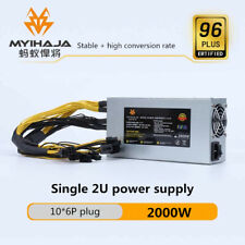 2000W with 10*6P plugs 8 graphics card 96 PLUS 2U single 12V power supply picture