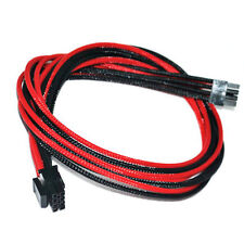 8pin CPU Red Black Sleeved PSU Cable EVGA Silverstone Coolermaster Seasonic picture