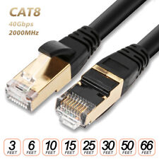 3/6/10/15/25/30/50/66ft Cat 8 Ultra-Fast Network Patch Cable RJ-45/8P8C Cord Lot picture