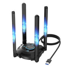 AX5400 WiFi 6E Adapter Tri-band Wireless USB 3.0 WiFi Adapter High Gain Antennas picture