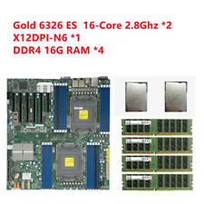 2x Intel Xeon Gold 6326 es 16 Core+ Supermicro X12DPI-N6 Motherboard+4x 16GB RAM picture