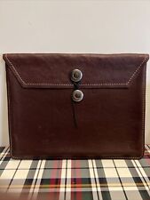 Vintage Fossil Brown Leather Folio / iPad Case - 10 X 8 X 1 Inches picture