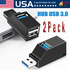 2 Pcs 3 Port USB 3.0 Hub Portable High Speed Splitter Box For PC Notebook Laptop picture