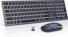 Seenda Wireless Backlit Keyboard and Mouse Combo, 2.4G USB Silent Keyboard and M picture