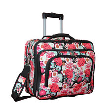 World Traveler Rolling 17-inch Laptop Case - Flowers picture