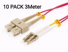 10 Pack 3M LC-SC OM4 fiber Jumper cable fiber patch cord MM, Duplex, 50/125 picture