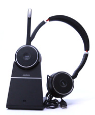 Jabra Evolve 75 Wireless Bluetooth Headset HSC040W w/ DIV010 Charging Station picture