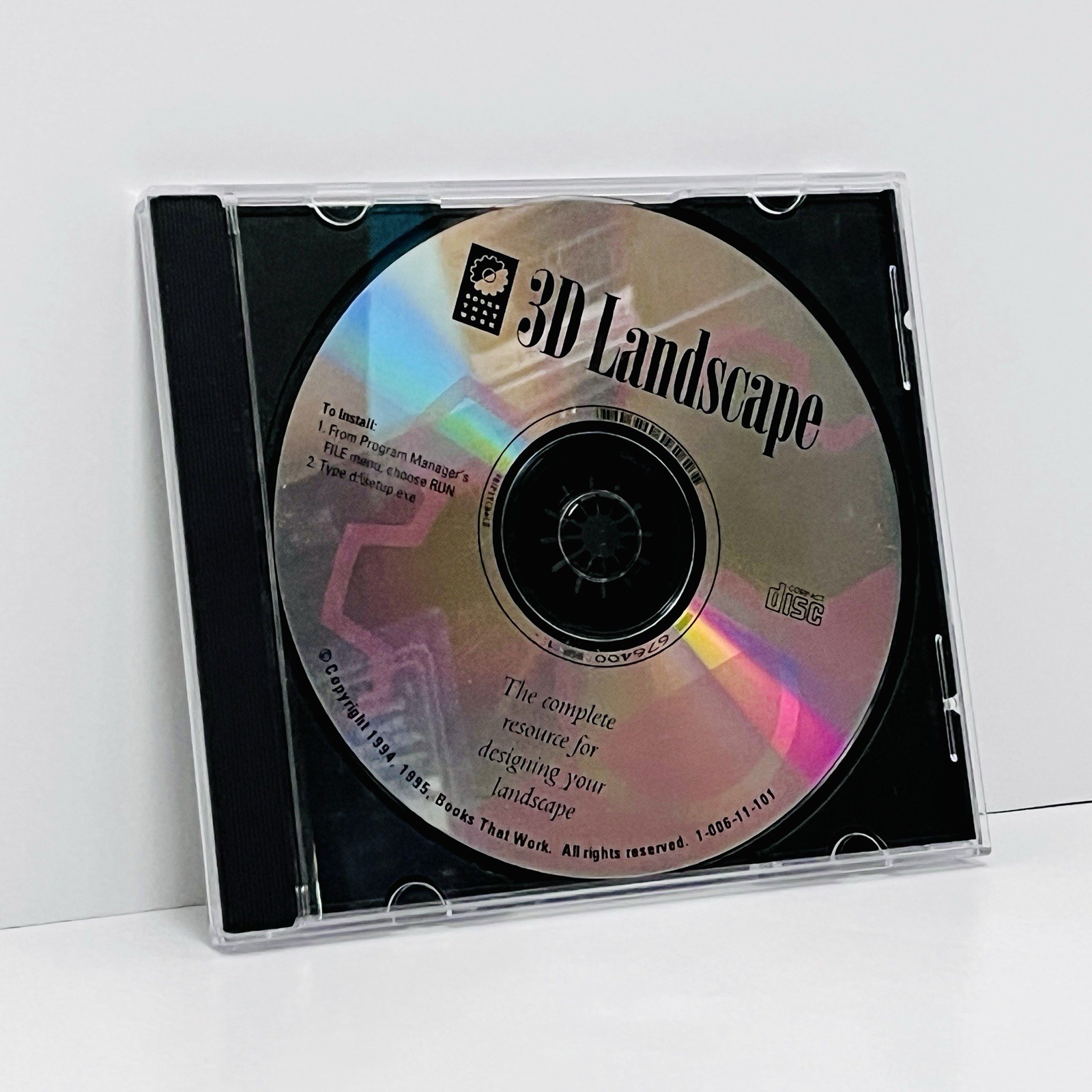 Vintage 1994 3D Landscape PC Software (CD-ROM, Windows 3.1) 3D Visualization